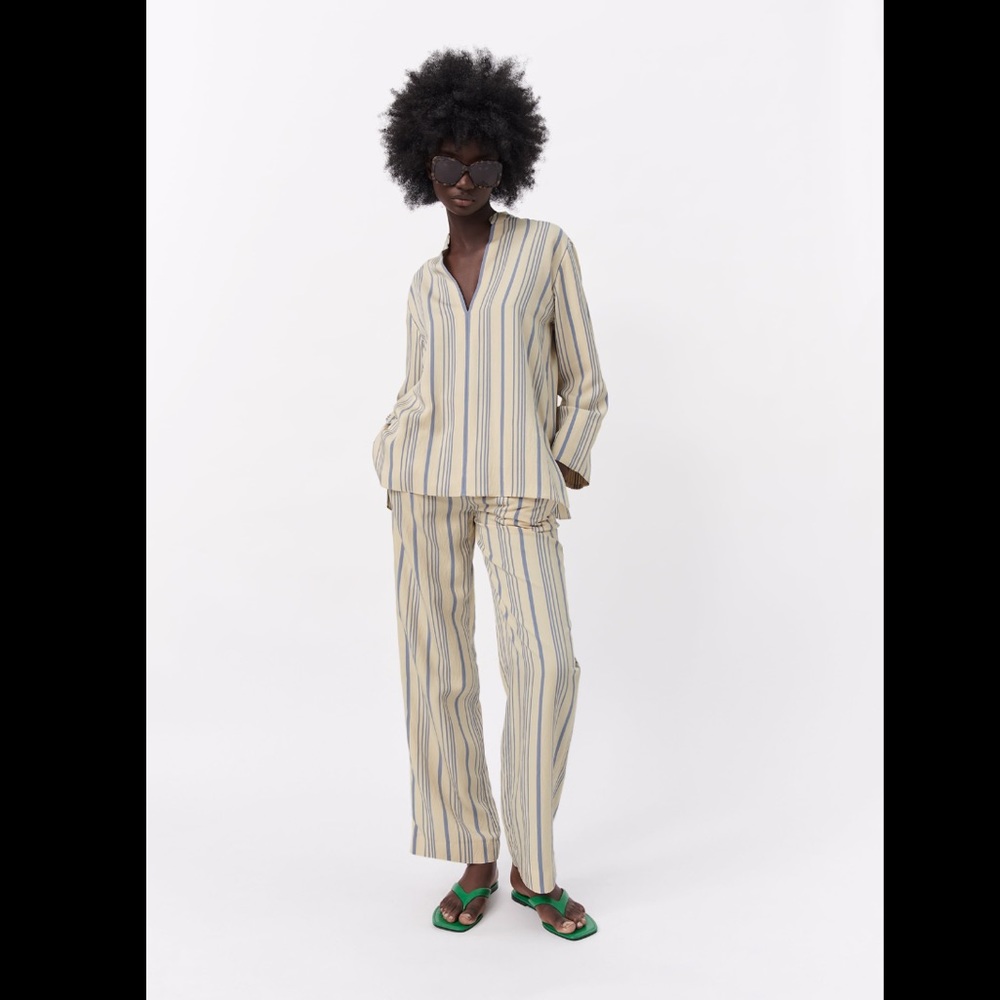 ZARA Flowy stripped set